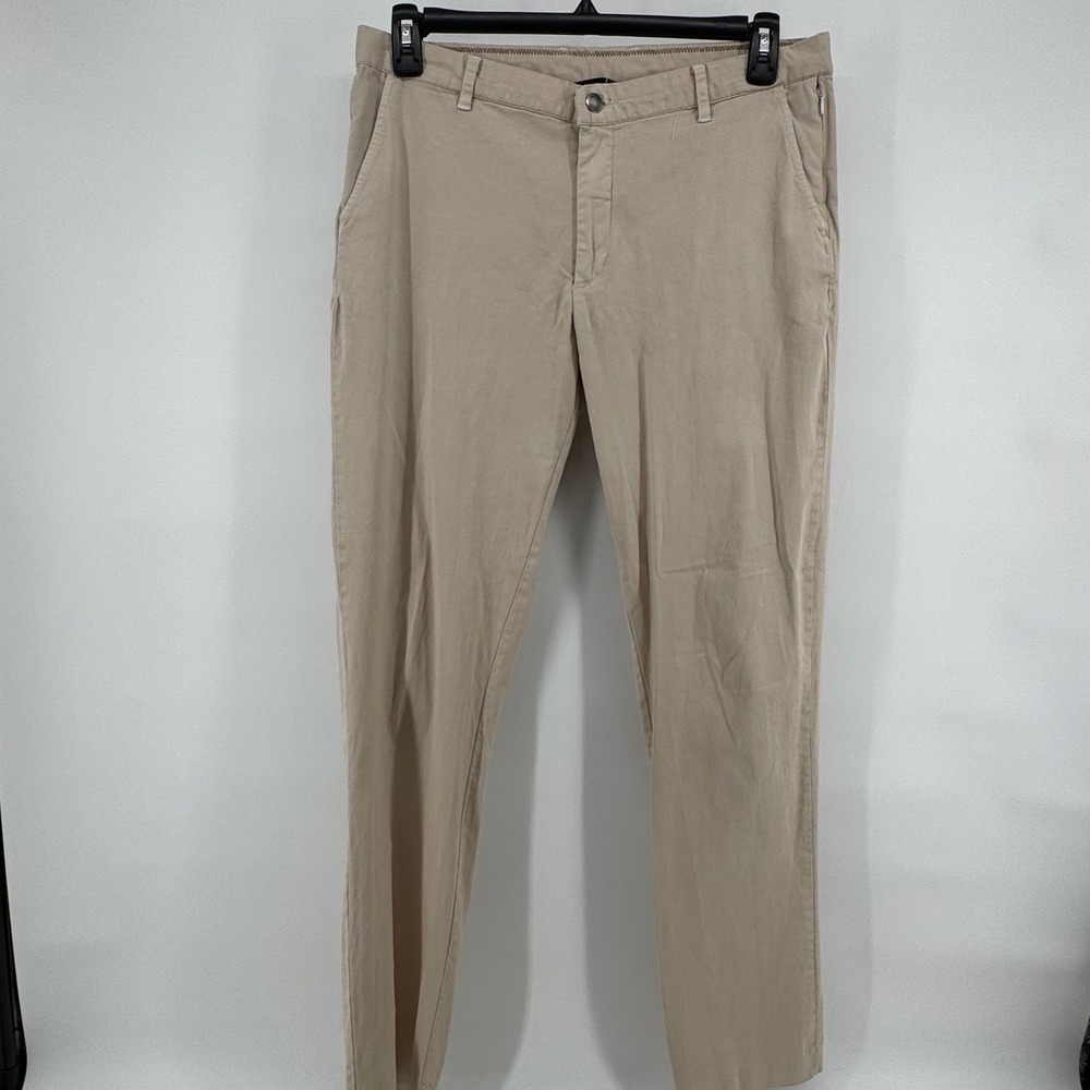 Radmor Vincent Pant Mens 34 Quiet Luxury Golf Chino Stretch Slim Straight Beige - Picture 2 of 10